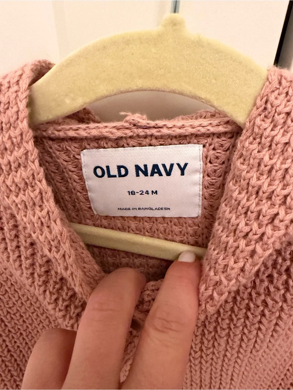 Old Navy Hooded Knit Cardigan - Dusty Pink
